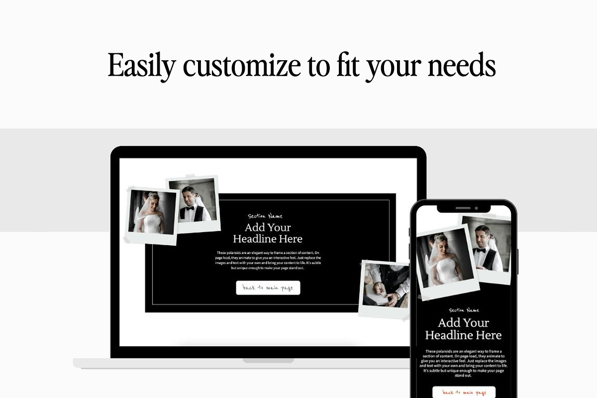 Showit Addons - 8 Polaroid Canvases, a Websites & App Template by Amanda Pena Design (Photo 2 of 6)