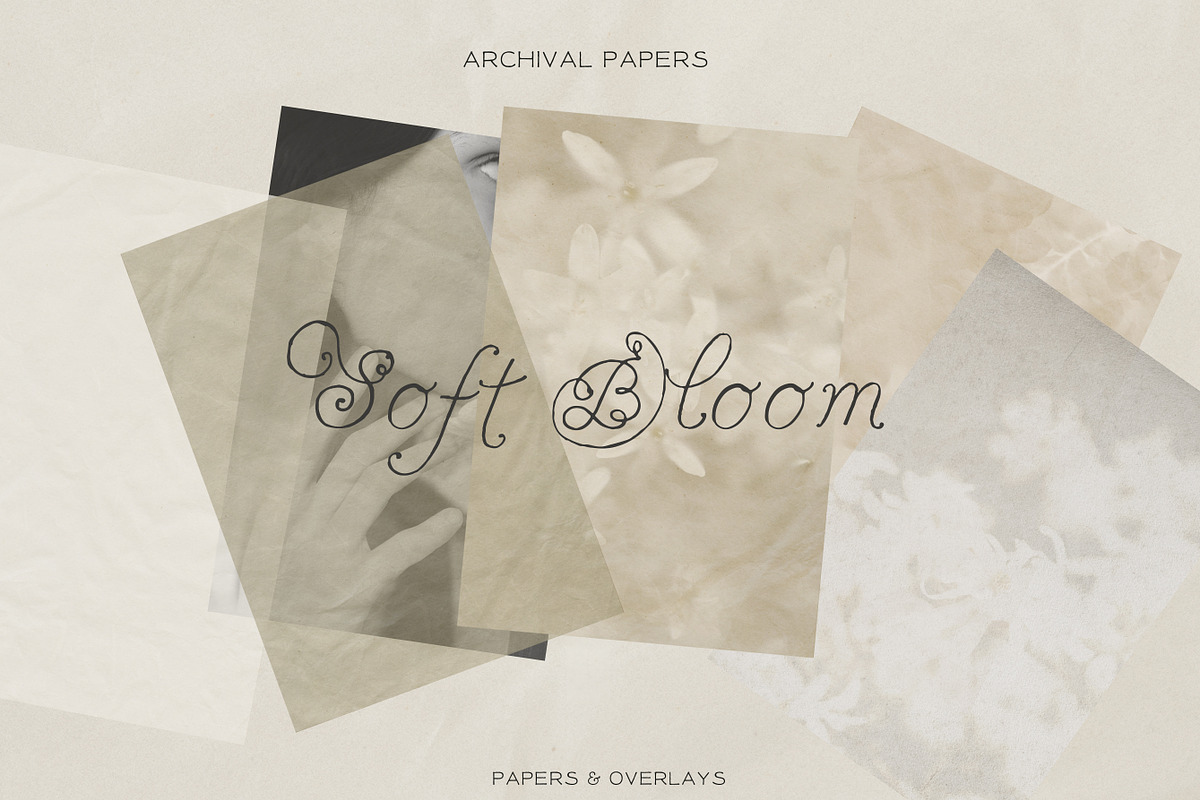 Soft Vellum Floral Paper Textures, a Background Graphic by Laras Wonderland (Photo 11 of 11)