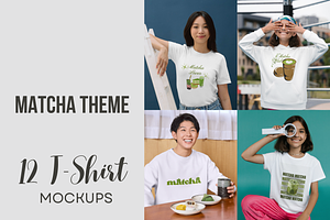 Matcha designs T-shirt Mockups