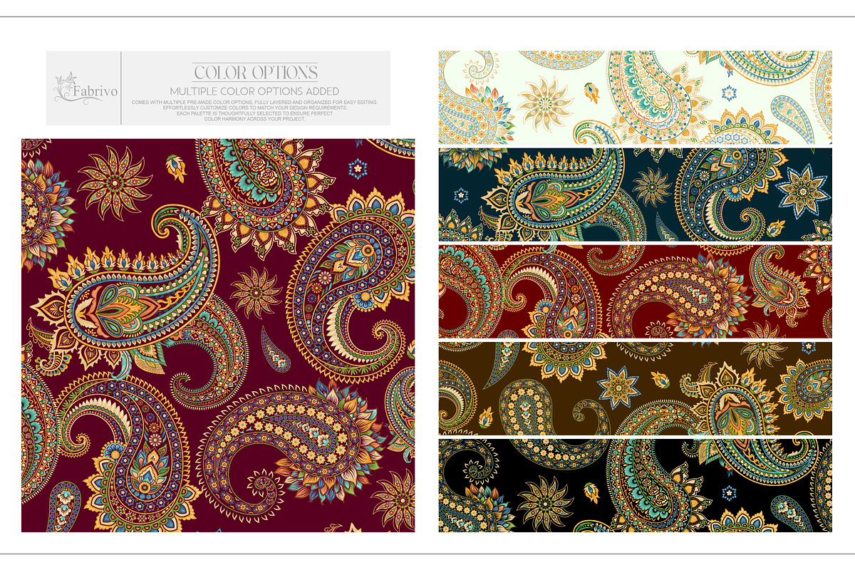 Paisley Traditional Seamless Pattern, a Pattern Graphic by Fabrivo (Photo 7 of 10)