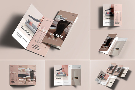 Tri-Fold DL Brochure Mock-up, an Advertising Mockup by Yogurt86