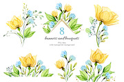 Ukraine. Watercolor floral set, a Decorative Illustration by Akvarelldesign (Thumbnail 4 of 7)