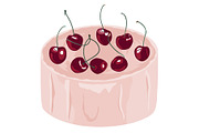 Cherry Bento Cake Illustration, an Object Graphic by Toltemara (Thumbnail 3 of 3)