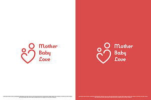 Mother Baby Love Logo Design Icon, a Branding & Logo Template by Morvana Crew