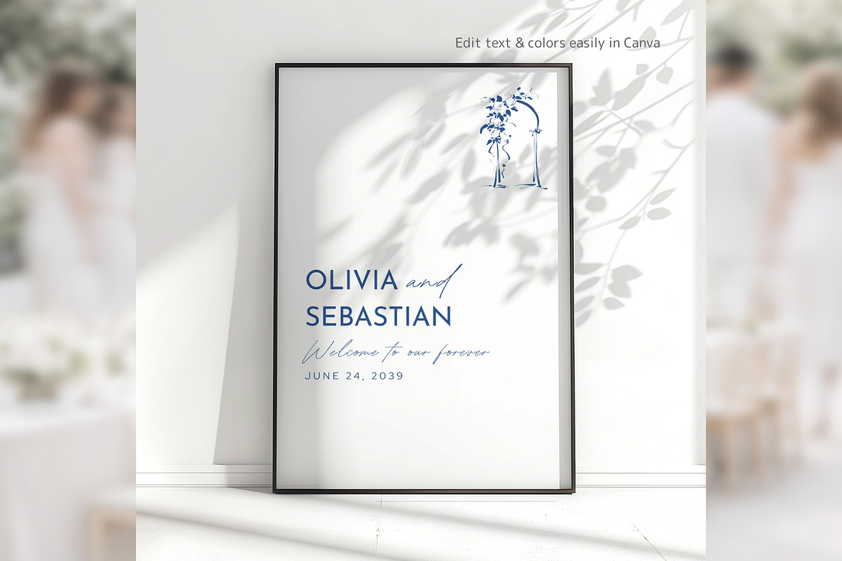 Botanical Welcome Sign Canva bd011, a Poster Template by TyphoonStudio (Photo 5 of 10)