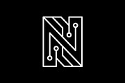 N Initial Letter Tech Dots Logo, a Branding & Logo Template by Buqancreative (Thumbnail 4 of 4)