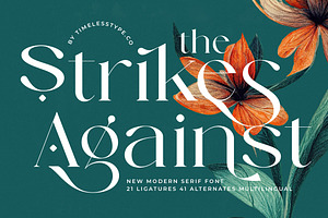 Strikes Against Modern Serif Font