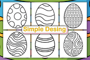 Simple Patten Eggs Coloring Book, a Seasonal Illustration by Coco Bloom (Thumbnail 2 of 4)