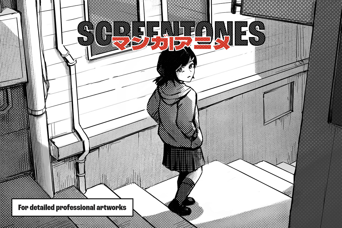 Manga Screentone Procreate Brushes, a Brush Add-On by brushapes.com (Photo 6 of 11)