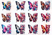 Butterfly Flowers Sublimation Clipar, an Illustration by RobertsArt (Thumbnail 7 of 7)