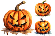 Halloween Jack-o-lantern PNG Bundle, a Seasonal Illustration by Creative Arslan (Thumbnail 3 of 11)