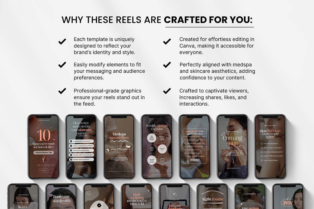 100 Medspa Instagram Reels Templates preview 8