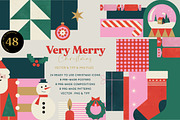 Very Merry Christmas Illustrations, a Seasonal Illustration by All This Concept (Thumbnail 1 of 9)