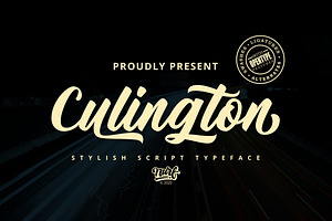 Culington – Stylish Script Typefce