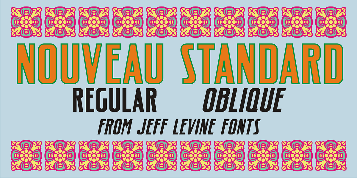 Nouveau Standard JNL, a Sans Serif Font by Jeff Levine Fonts