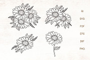Sunflowers SVG - Sunflower Cliparts, an Object Graphic by Dasagani (Thumbnail 1 of 4)