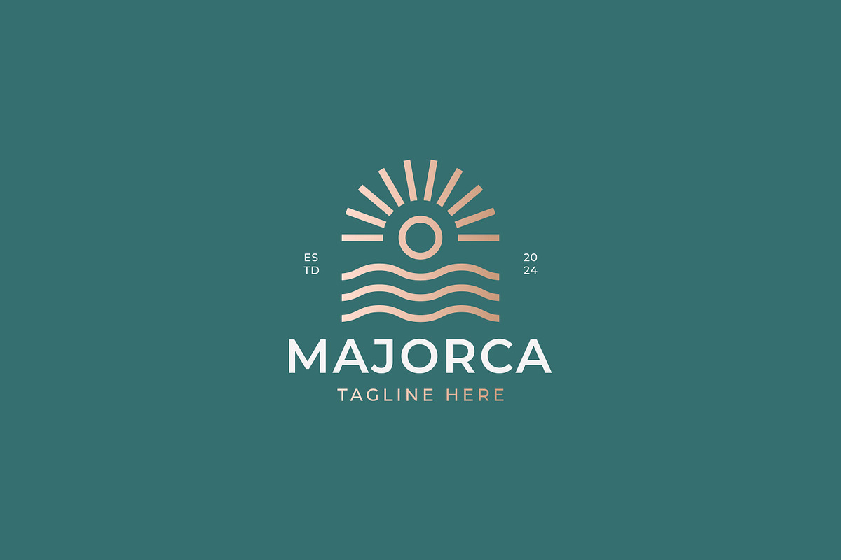 Beach Summer Logo Vintage Gold, a Branding & Logo Template by Signatoro (Photo 1 of 2)