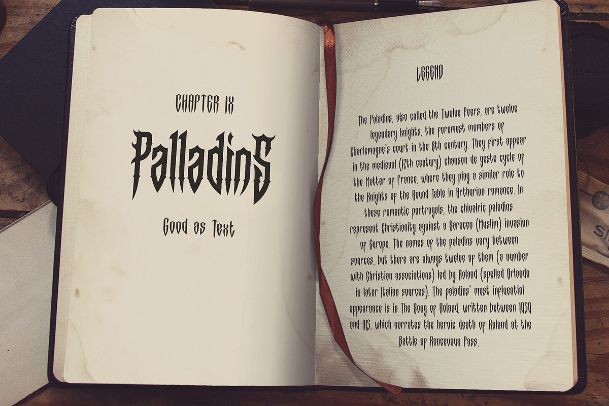 DarkBlades, a Font by Sentavio (Photo 9 of 12)