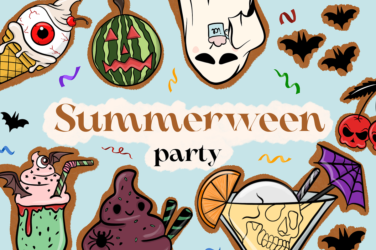 Summerween party, a Seasonal Illustration by Allie_art (Photo 1 of 9)