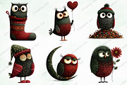 Whimsical & Quirky Owl Clipart, an Illustration by Creative Art (Thumbnail 5 of 10)