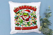 Go Bananas Funny Christmas Frog PNG, an Object Graphic by Zahyl Studio (Thumbnail 7 of 7)