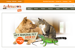 Amazon Pets Shop HTML Template