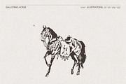 Galloping Horse Spirit Sketches, an Animal Illustration by TheMountBirdStudio (Thumbnail 5 of 6)