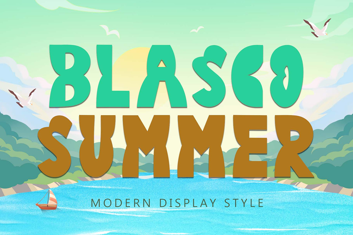 Blasco Summer, a Blackletter Font by Yoga Letter (Photo 1 of 6)