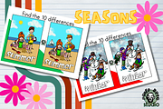 Seasonal Spot the Difference Game, an Education Illustration by El Profe Beto Studio (Thumbnail 2 of 2)