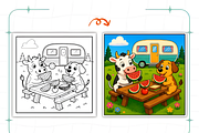Summer Camping Bold Easy Coloring, a Seasonal Illustration by Ink Gallery (Thumbnail 6 of 7)