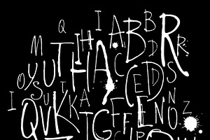 Brush Grungy Thin Font Pattern