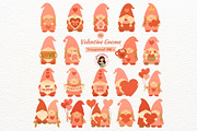 Valentine Gnome Clipart Set, a Seasonal Illustration by Nicolle's Colorful Art (Thumbnail 1 of 6)