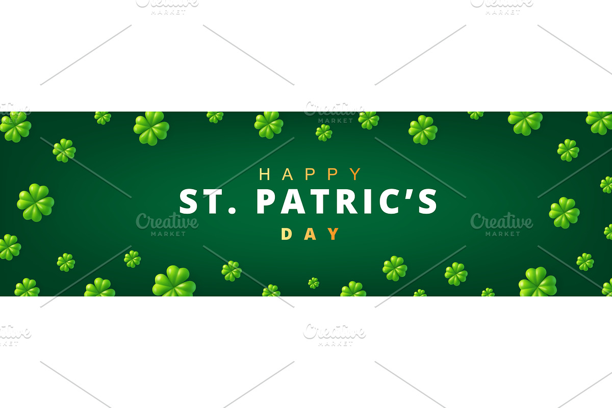 Saint Patricks Day banner with, an Illustration by GraphiShop