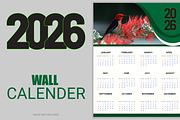 Modern 2026 Annual Calendar Template, a Stationery Template by hkmonir (Thumbnail 1 of 3)