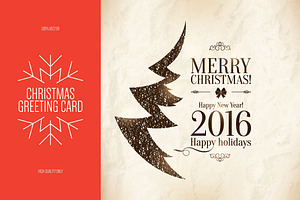 Christmas and New Year greeting card