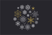 20 geometric snowflakes icons set, an Outline Icon by Marish (Thumbnail 2 of 4)