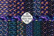 Whimsical Celestial Digital Paper, a Work Illustration by CraftArtStudio (Thumbnail 1 of 4)