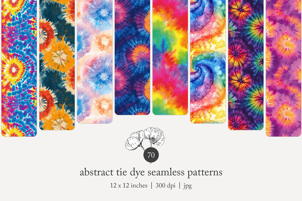 70 abstract tie-dye seamless pattern, a Pattern Graphic by Poppy Lane Studio (Photo 1 of 10)