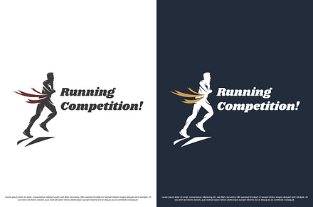 Running Competition Logo Design Icon