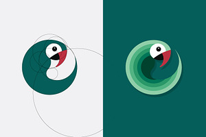 Green Parrot logo and Illustration, a Branding & Logo Template by rpdesignstudio