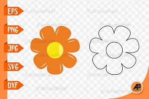 Flower Outline With Sublimation