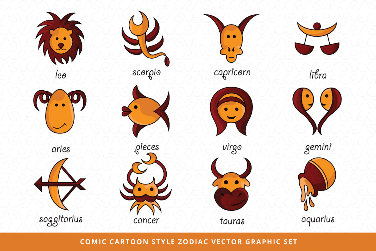 6 zodiac sets 204+ illustrations, an Illustration by VecRas (Photo 2 of 17)