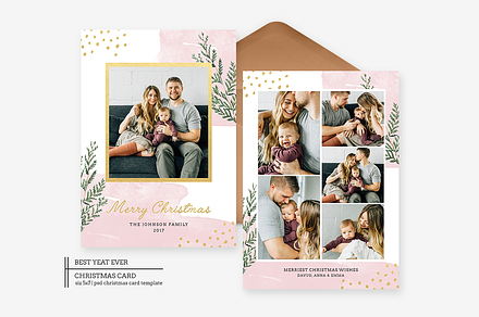 Christmas Card Template CD058, a Card Template by Salsal Design
