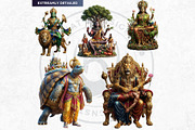 Hindu Gods Pantheon cliparts V2, a Person Illustration by ThatsDesignArt (Thumbnail 11 of 12)