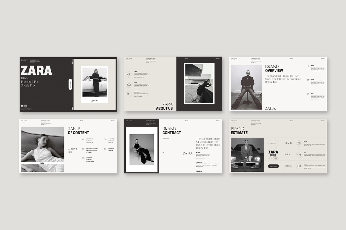 Zara Brand Proposal Presentation Tem, a Presentation Template by SparkPro (Photo 4 of 6)