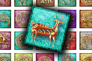 Digital Collage Sheet Indian Motive