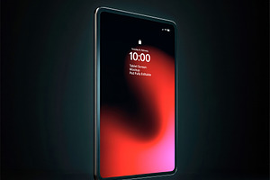 Tablet Lock Screen Mockup Dark Scene, an Android Mockup by Mego-studio