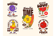 Tropical fruit groovy characters, an Illustration by Buch&Bee (Thumbnail 2 of 3)