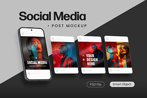 Instagram Social Media Post Mockup, a Social Media Template by studiogstock