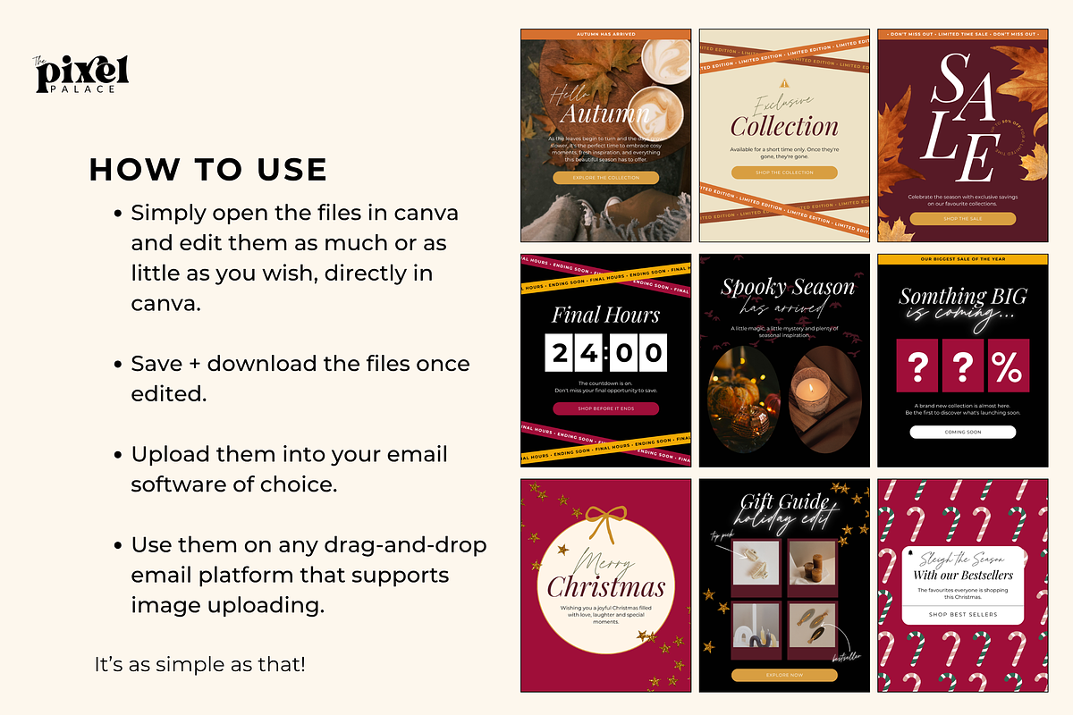 Seasonal Email Campaign Template Kit, an Email Template by The Pixel Palace (Photo 6 of 8)